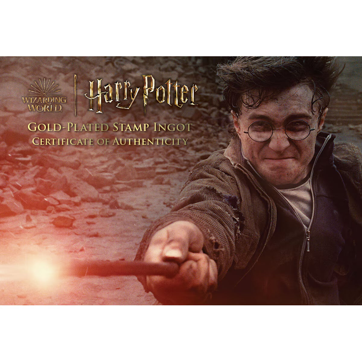Official Harry Potter Gold Ingot Collectable Stamps, by Royal Mail