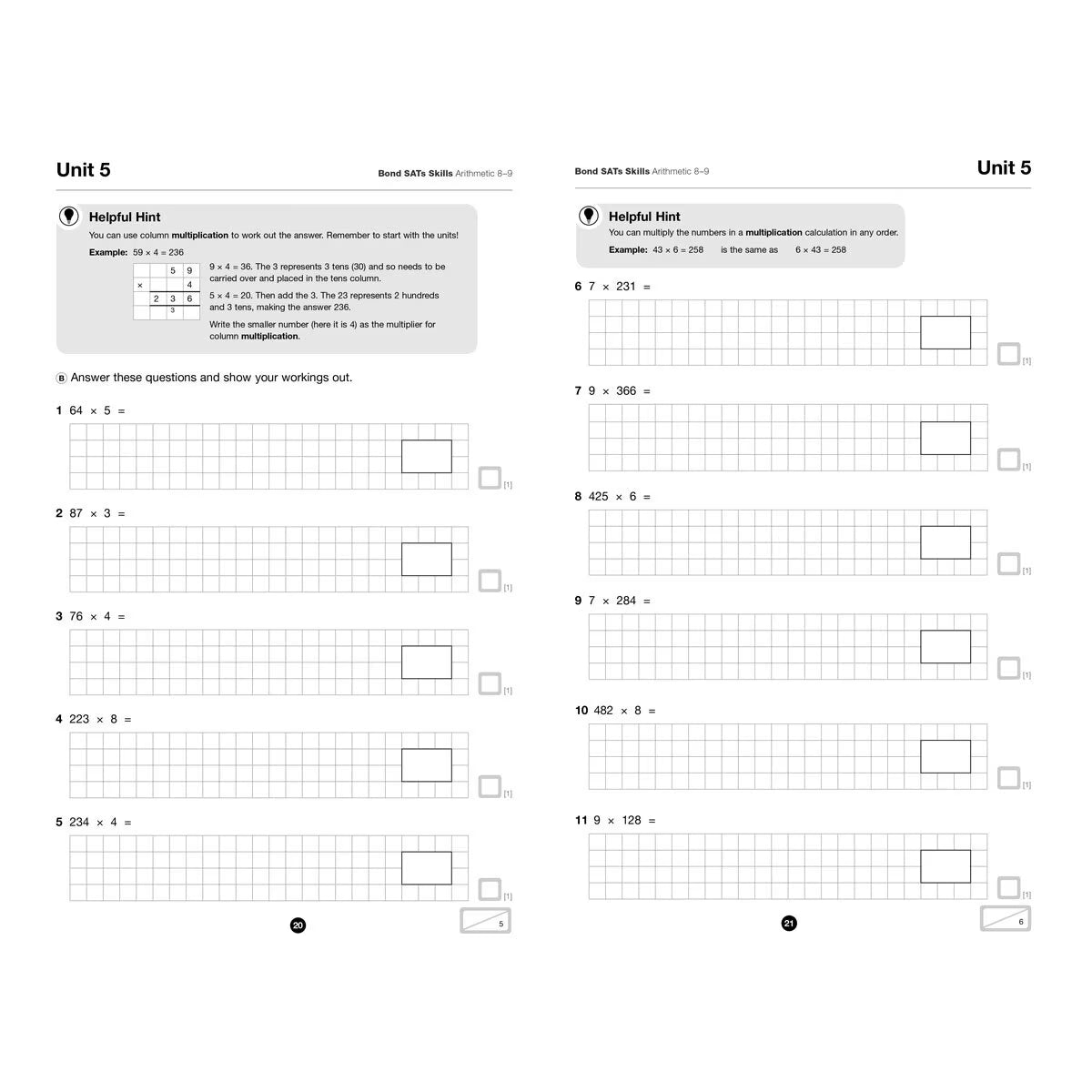Bond Sats Skills 6 Work Book Pack, KS2 Year 4 Ages 8-9