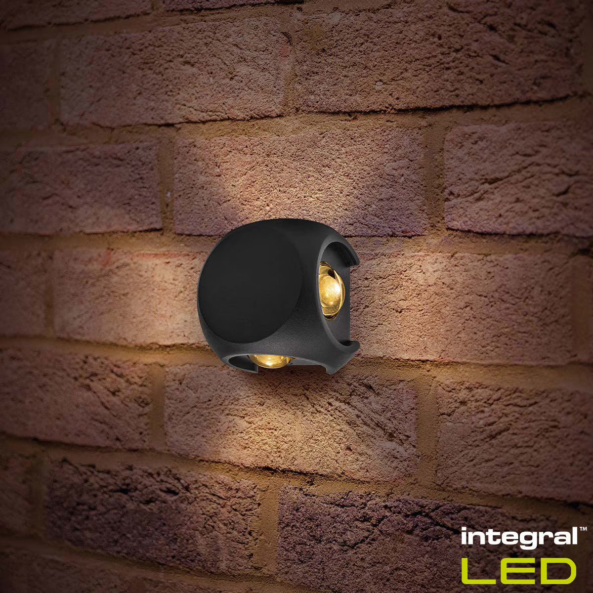 Crosscube 4-Way Outdoor Wall Light, 2 Pack