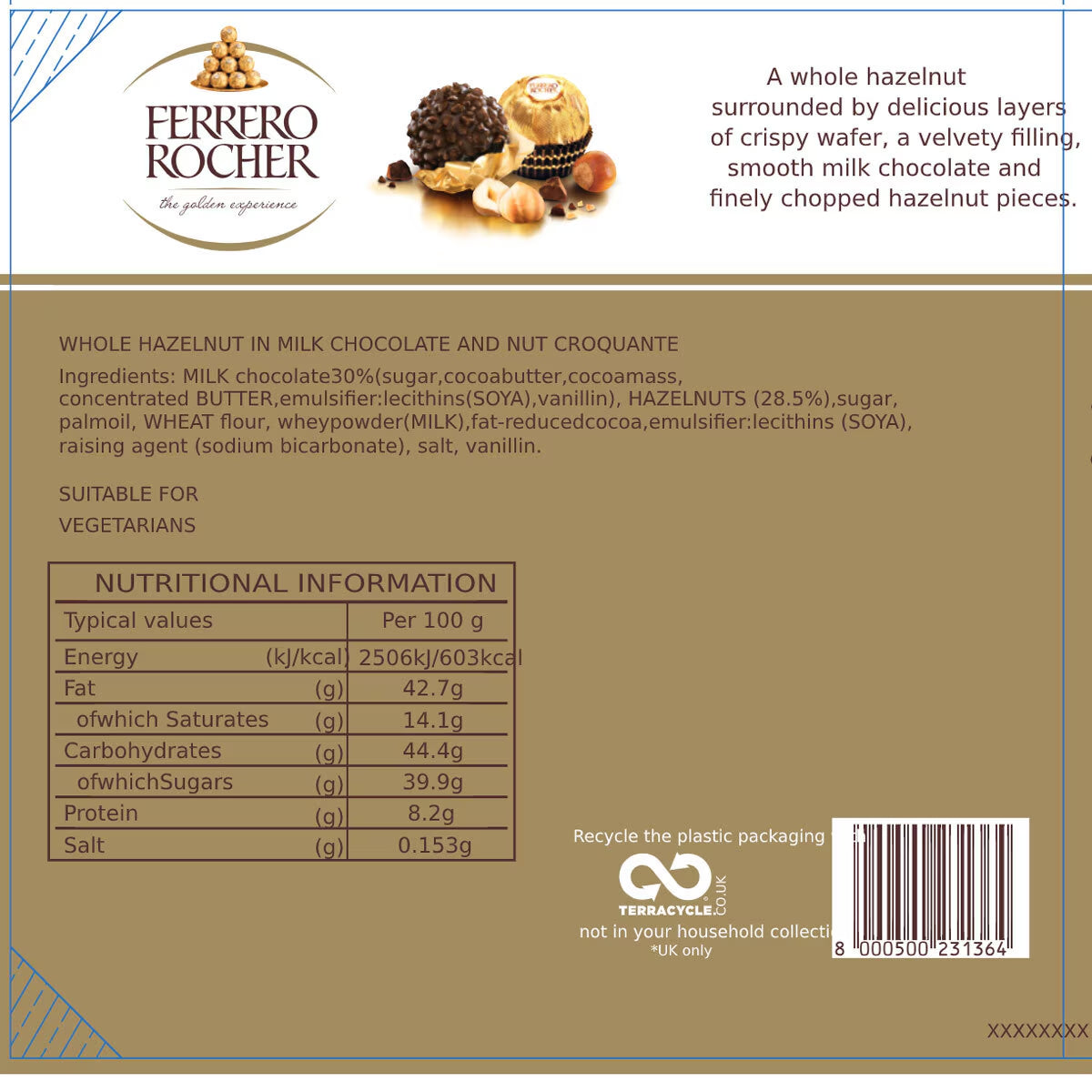 48 Piece Chocolate Gift Box, 600G
