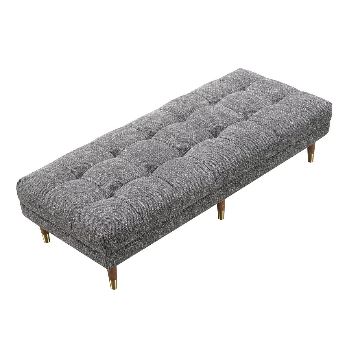 Isla Grey Fabric Ottoman