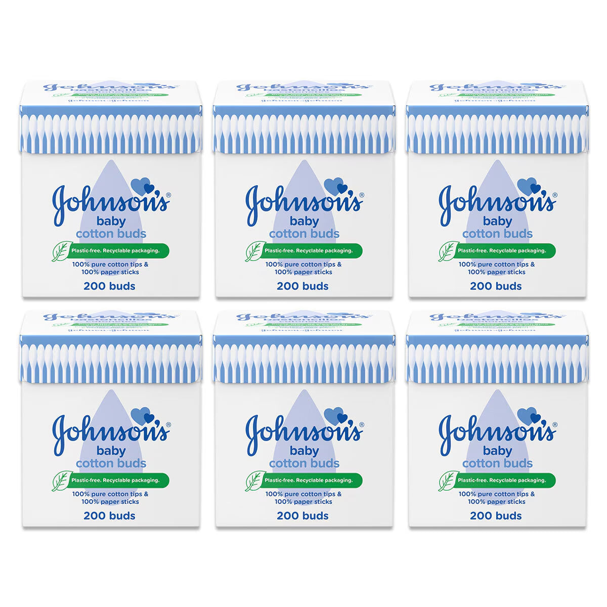 Cotton Buds, 6 X 200 Pack