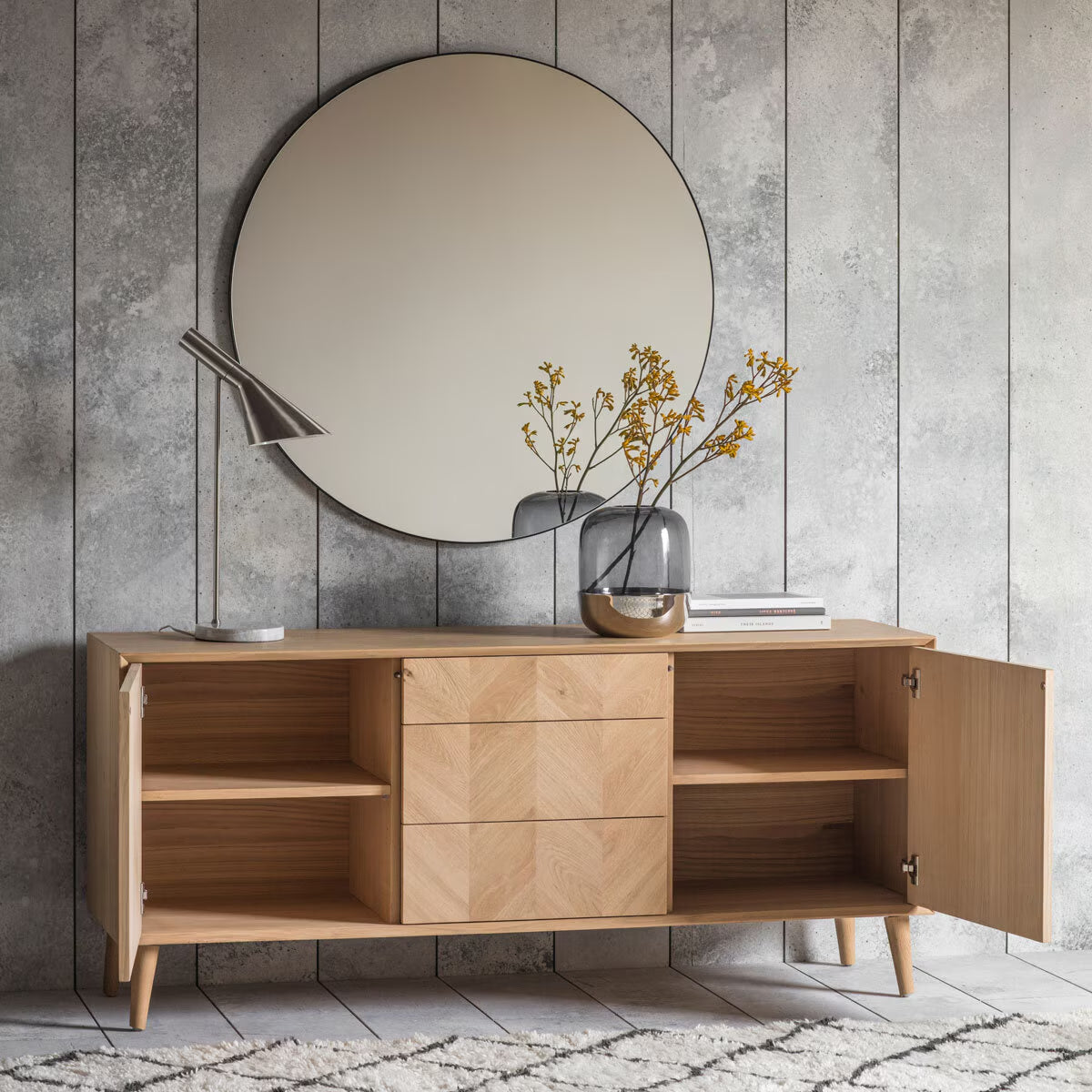 Milano Large Oak Sideboard