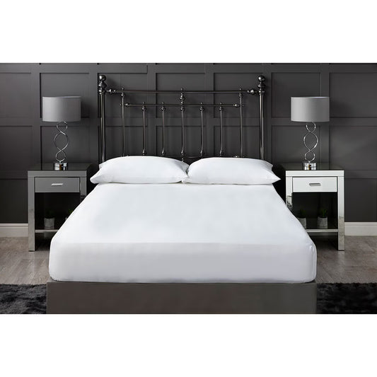1200TC Fitted Sheet Double in White