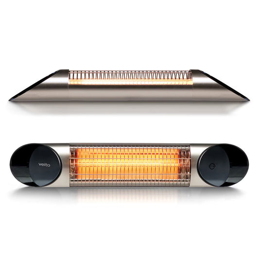 Blade Mini Indoor and Outdoor Carbon Infrared Heater - Silver