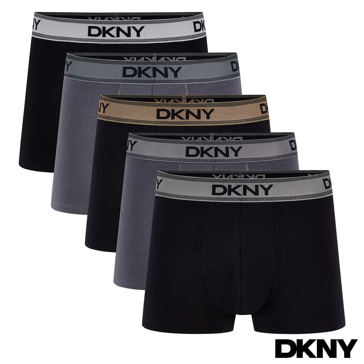 Men'S Modal Boxer 5 Pack in Black