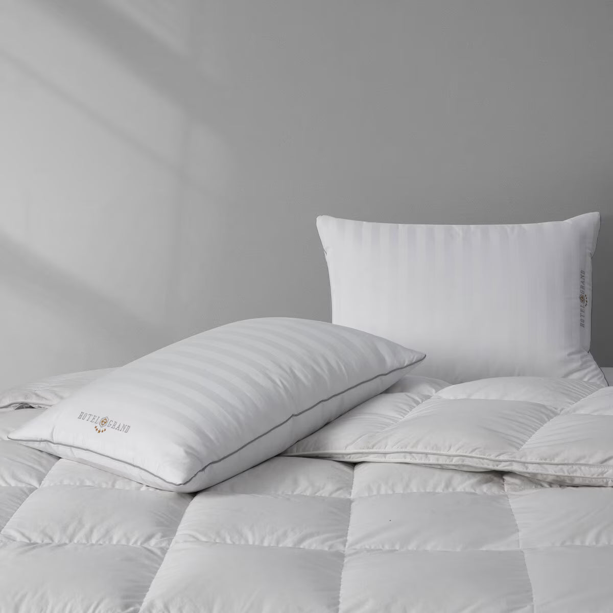 Feather & down Rolled Pillow, 2 Pack