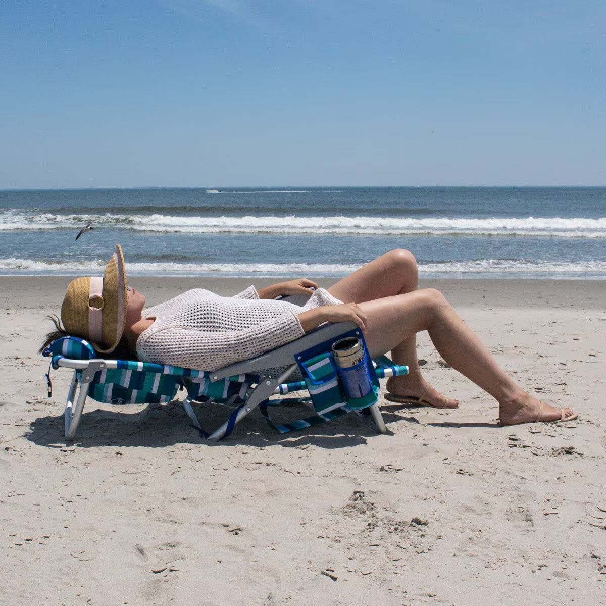 Backpack Beach Chair in Blue