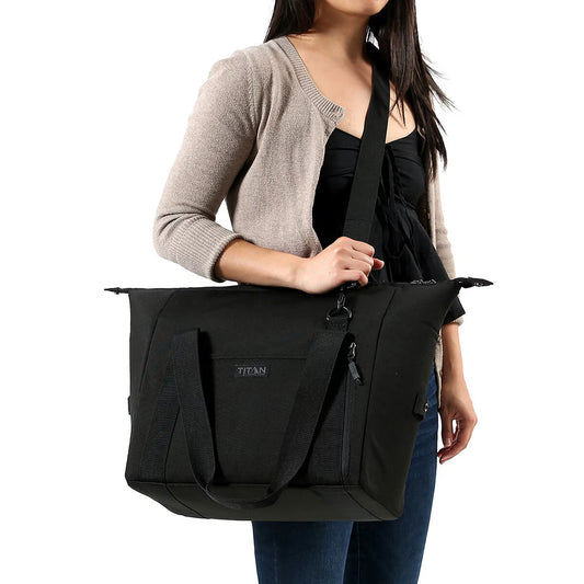 25 Can Insulated Carry-All with 2 High Performance Ice Walls in Black
