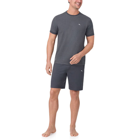 Men'S Knit Lounge Set in Charcoal