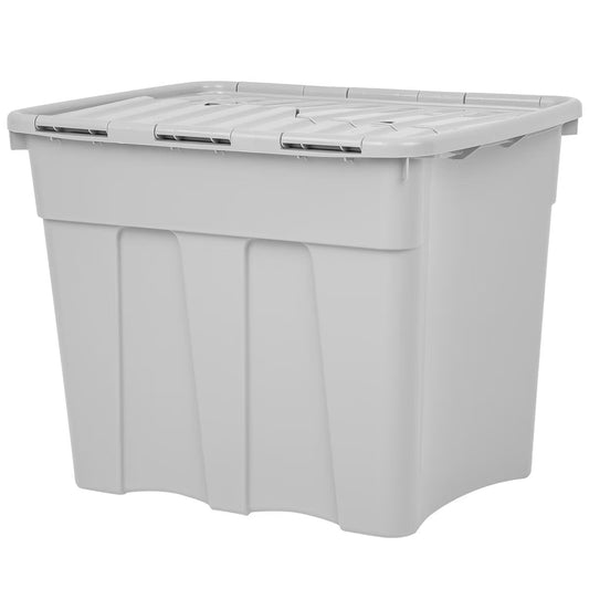 80 Litre Grey Croc Box & Lid - 2 Pack
