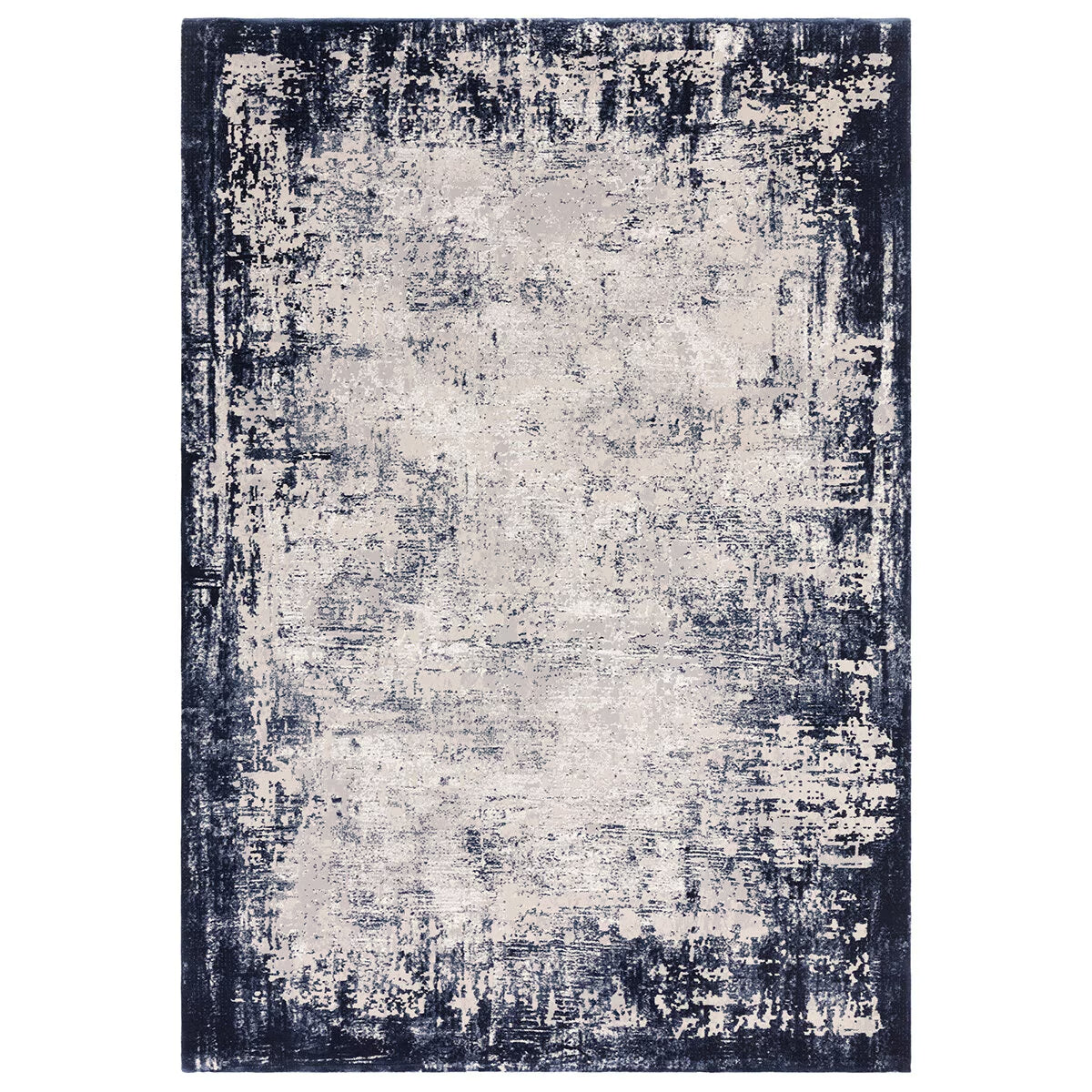 Kuza Border Navy Rug, 160 X 230 Cm