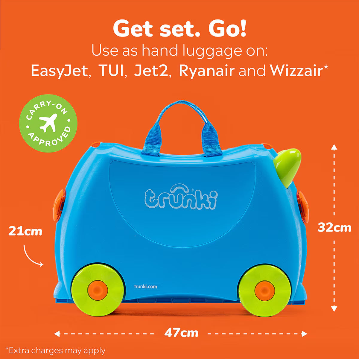 Ride on Hardside Case in Blue