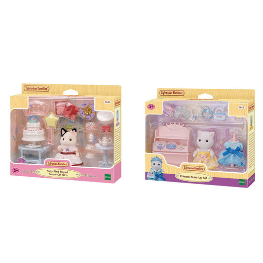 Princess Dress up Set & Party Time Tuxedo Cat Set Bundle (3+ Years)