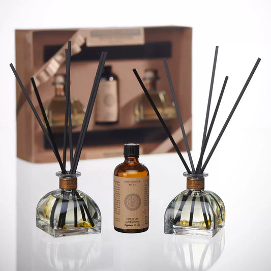 Aromatherapy 2 X 100Ml Diffuser Gift Set: Tree of Life - Oud & Cypress