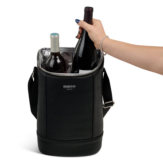 Luxe Cooler Tote Bag in Black