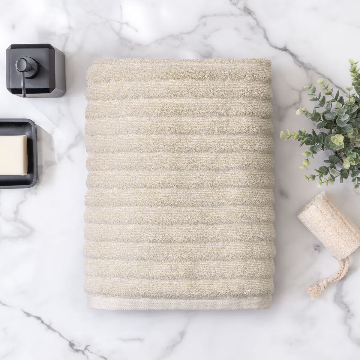 Bumpy Texture 100% Cotton Bath Towel in Blue, 76 X 147 Cm