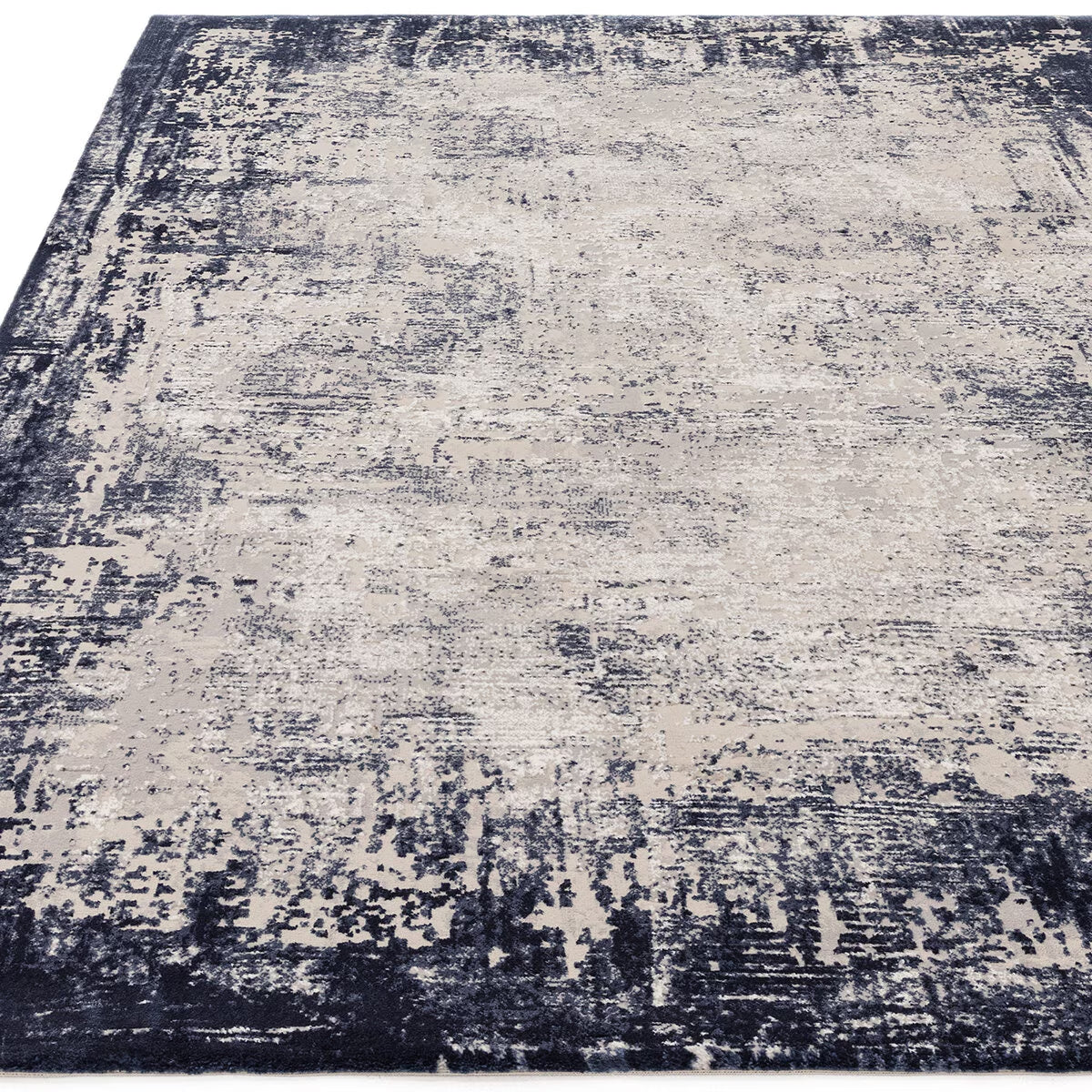 Kuza Border Navy Rug, 160 X 230 Cm
