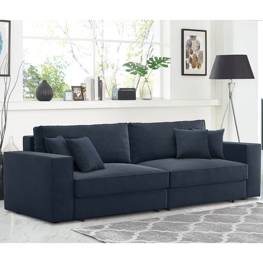 Infinity Navy Velvet Convertible Sofa Bed