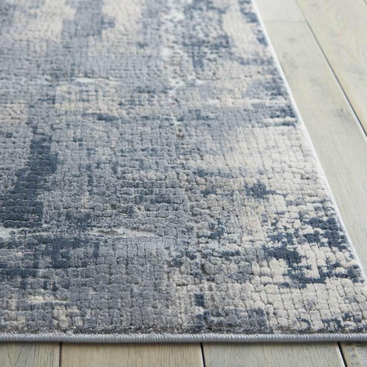 Rustic Textures Faded Blue Rug, 160 X 221 Cm