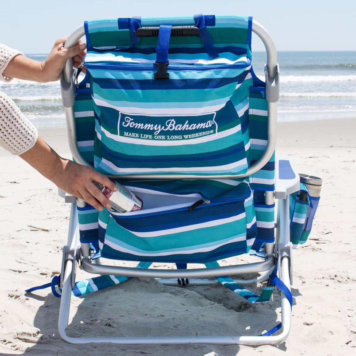 Backpack Beach Chair in Blue