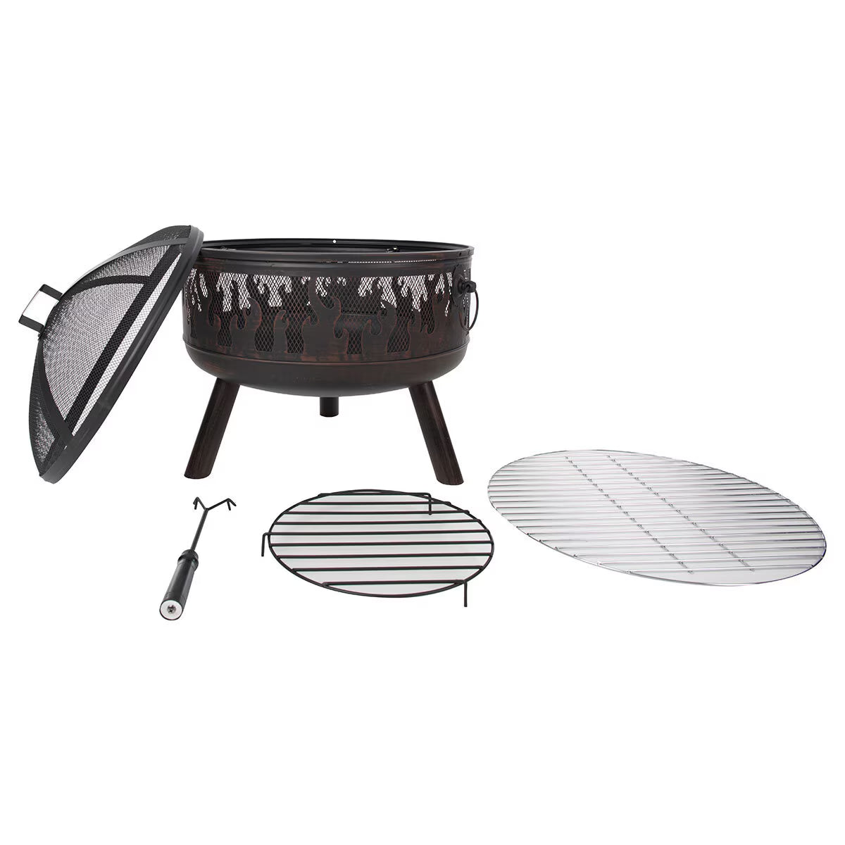 Blazer Wood Burning Fire Pit + BBQ Grill