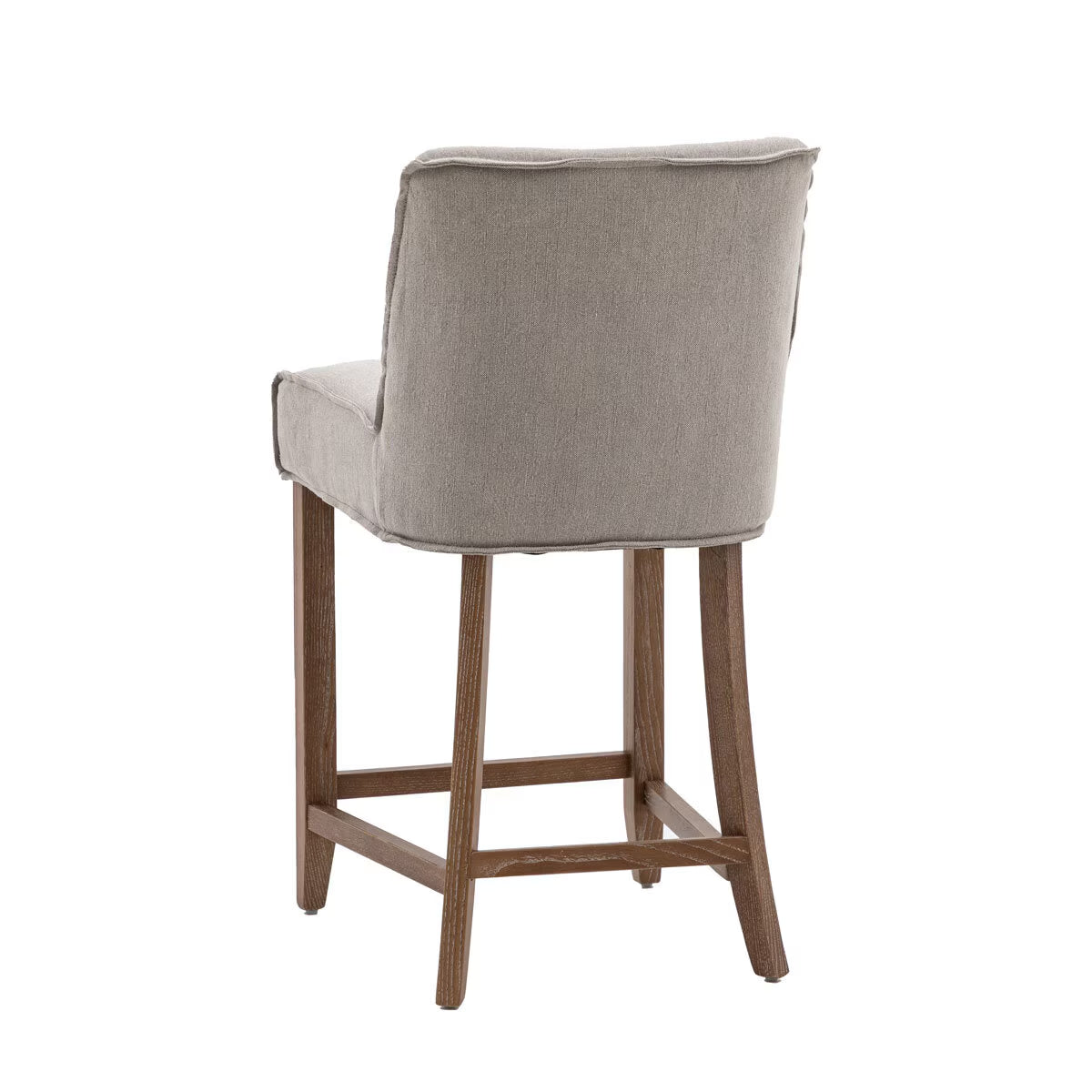 Tarnby Grey Linen Bar Stool, 2 Pack