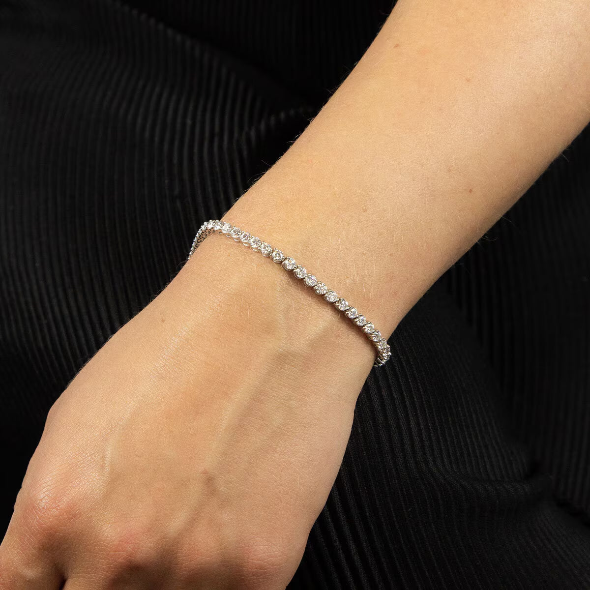Sterling Silver Cubic Zirconia Tennis Bracelet