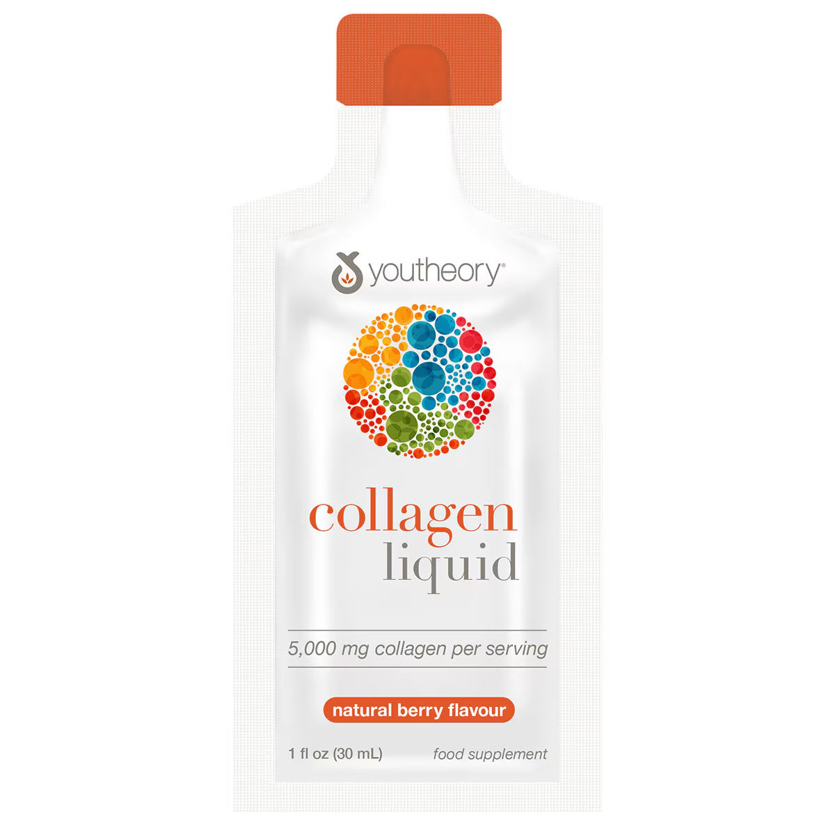Collagen Liquid Natural Berry, 30 Count