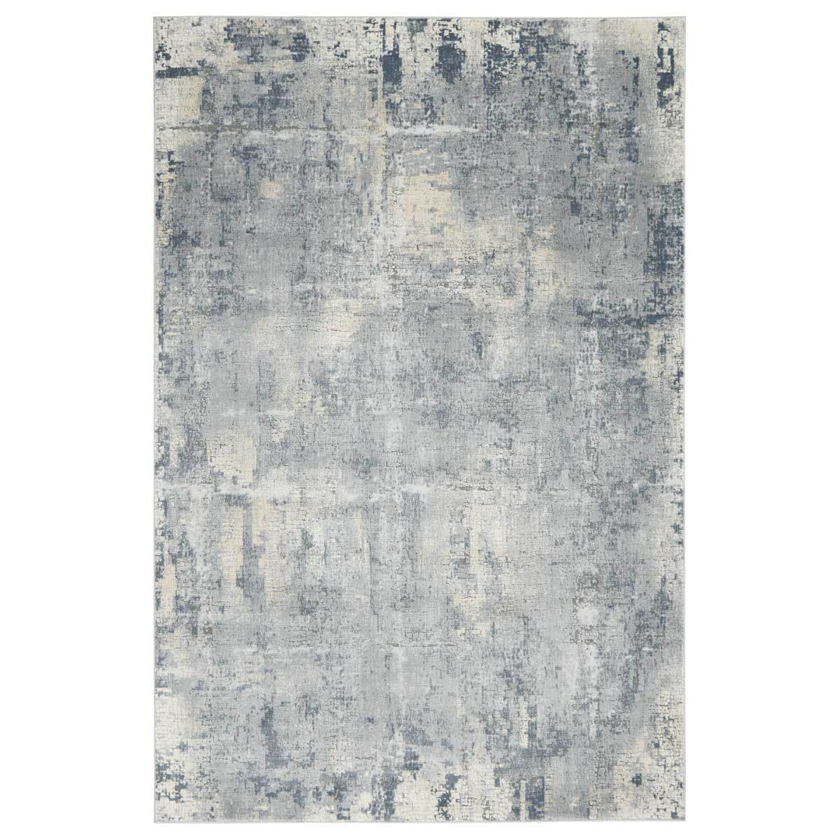 Rustic Textures Faded Blue Rug, 160 X 221 Cm
