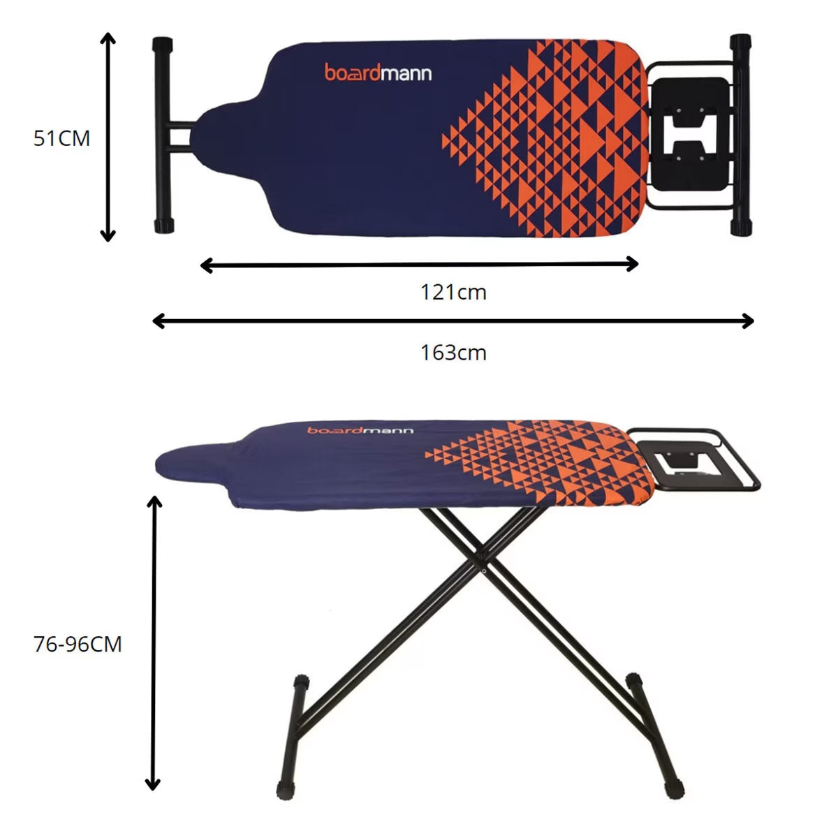XL Ironing Board, L 121 X W 51 Cm