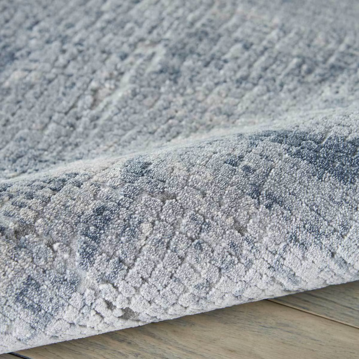 Rustic Textures Faded Blue Rug, 160 X 221 Cm