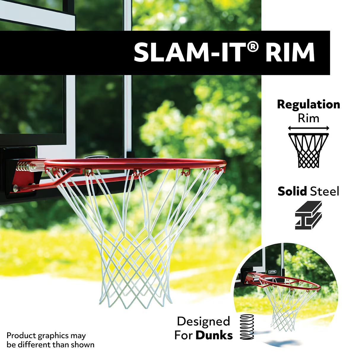 52 Inch (132Cm) Power Lift XI Portable Basketball Hoop System