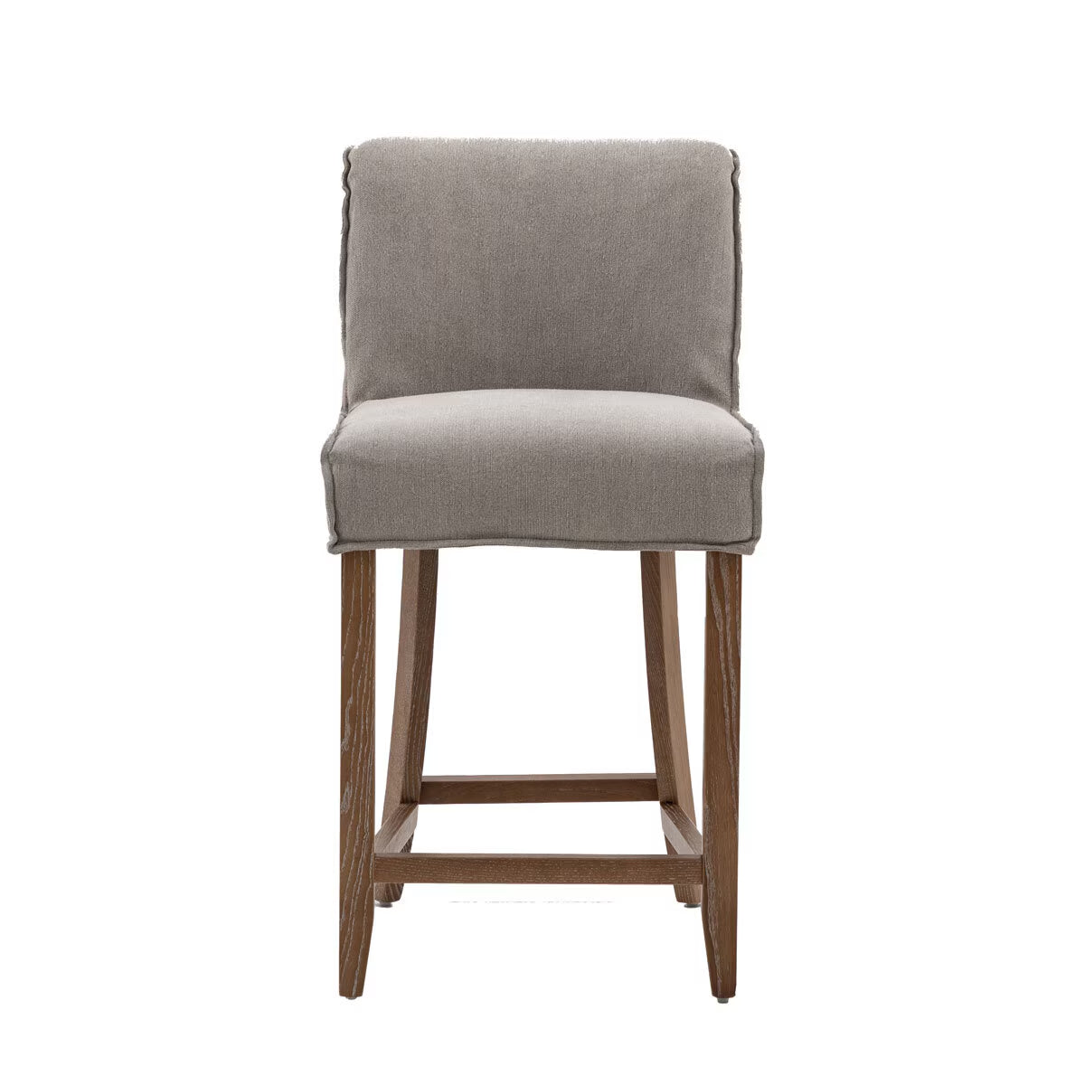 Tarnby Grey Linen Bar Stool, 2 Pack