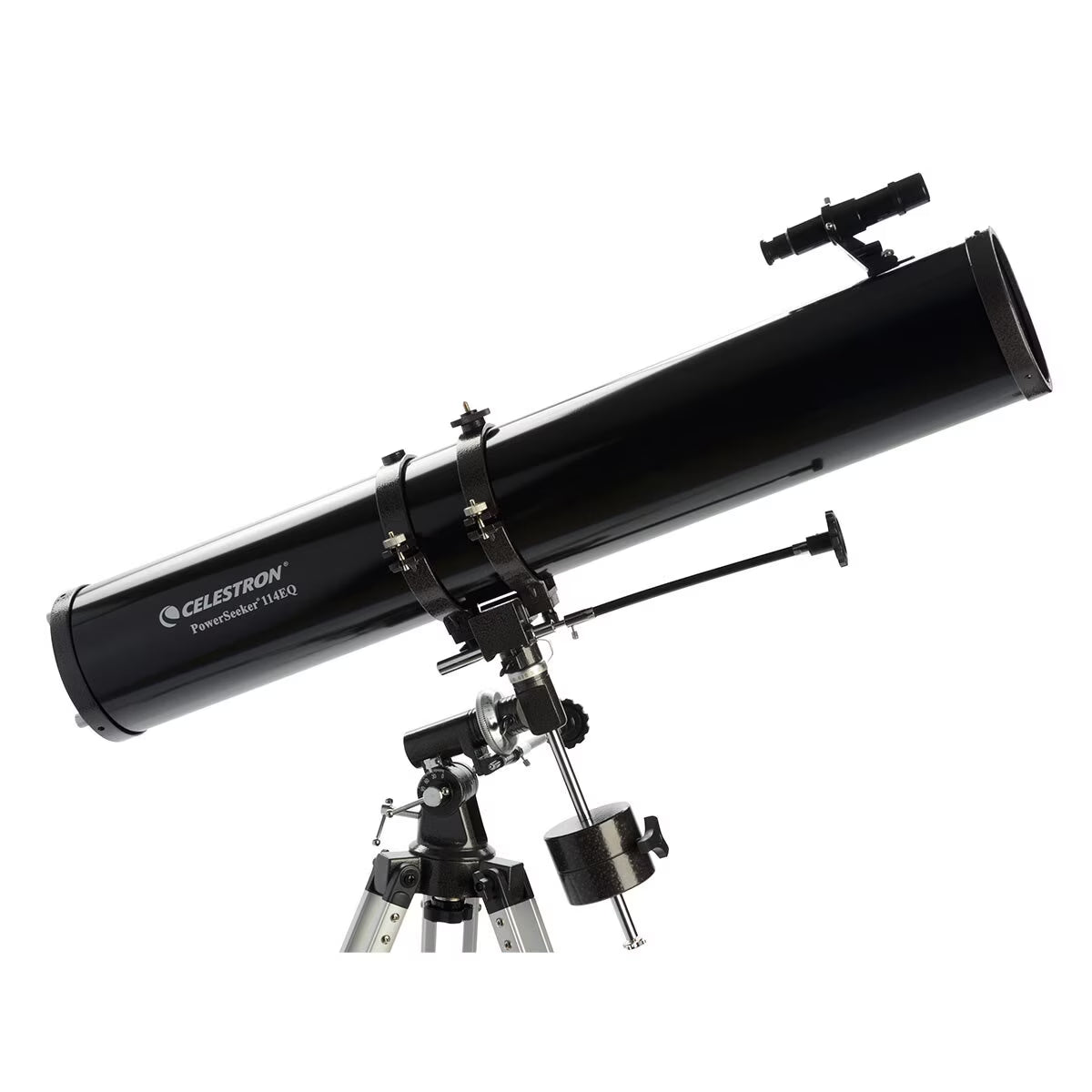 Powerseeker 114EQ Telescope with Motor Drive, Phone Adapter and Moon Filter