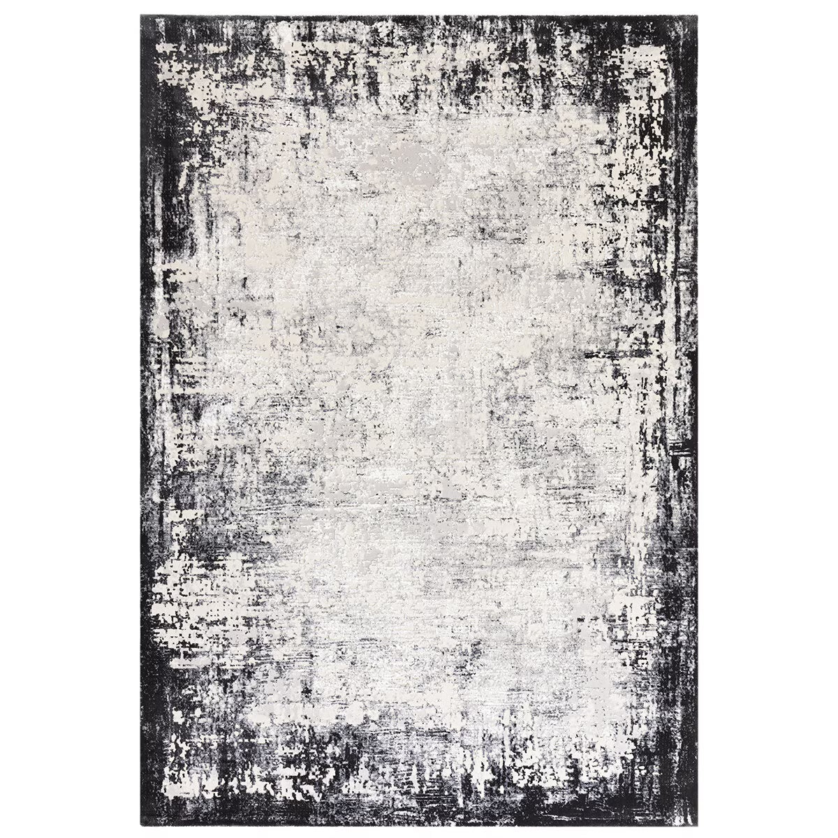 Kuza Border Grey Rug, 160 X 230 Cm