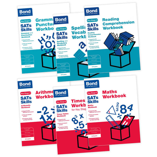 Bond Sats Skills 6 Work Book Pack, KS2 Year 4 Ages 8-9