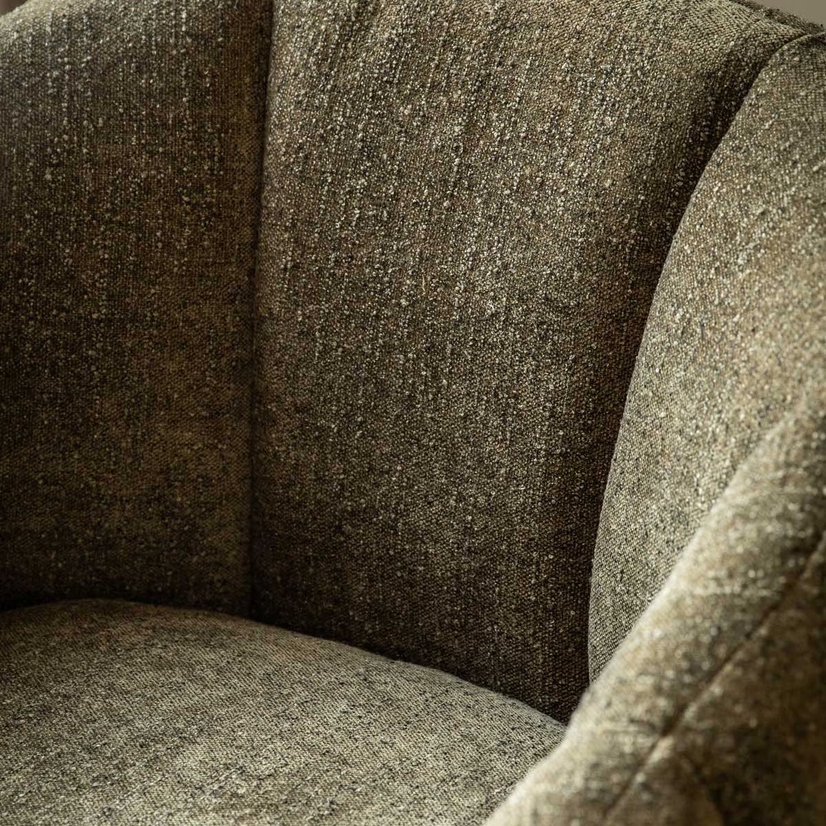 Atella Moss Green Bouclé Tub Chair