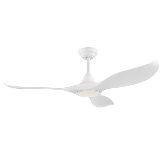 Cirali 3 Blade Ceiling Fan with DC Motor and LED Light in White