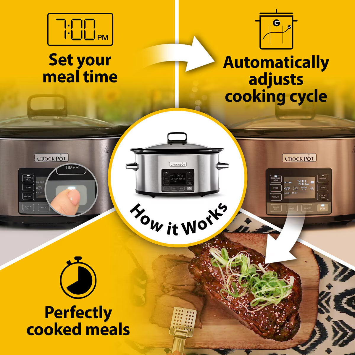 Timeselect 5.6L Digital Slow Cooker CSC066