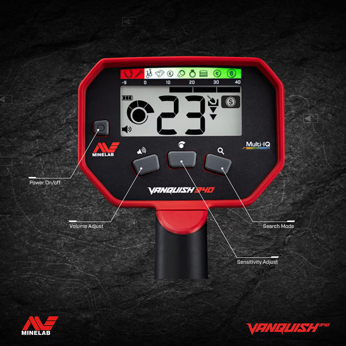 Vanquish 340 Metal Detector Bundle - Includes Pro-Find 35 Pinpointer