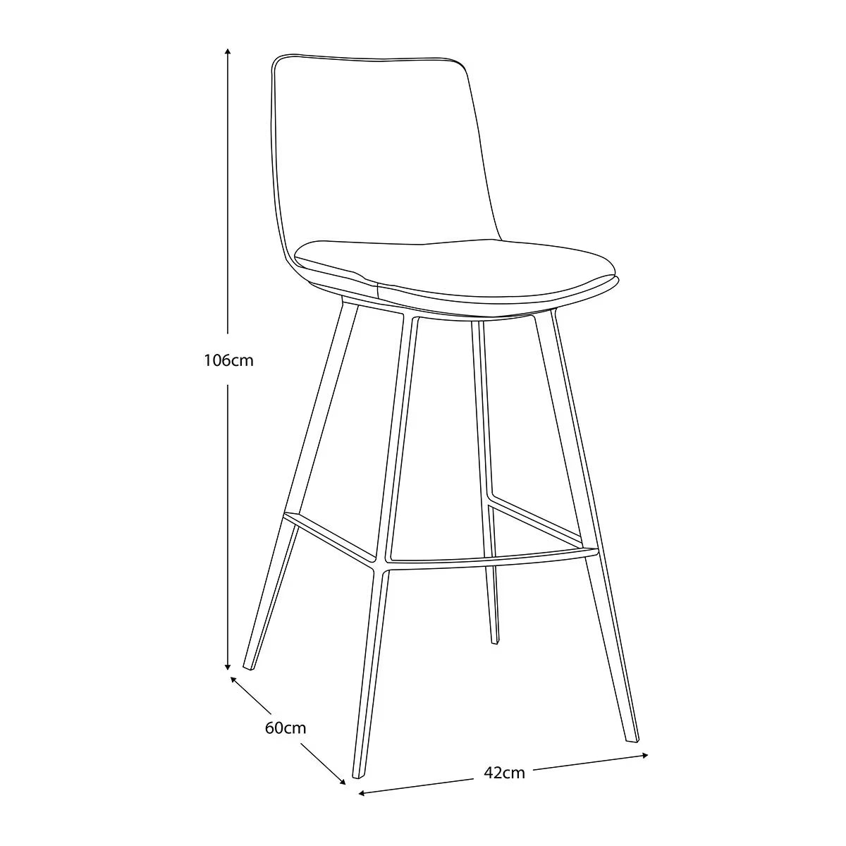 Henley Brown Faux Leather Bar Stool, 2 Pack