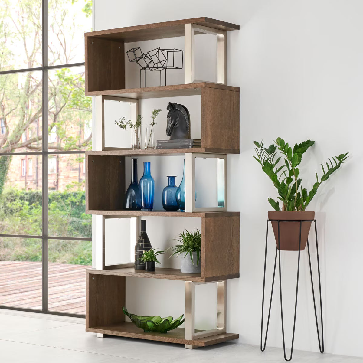Tivoli Dark Oak Open Display Bookcase