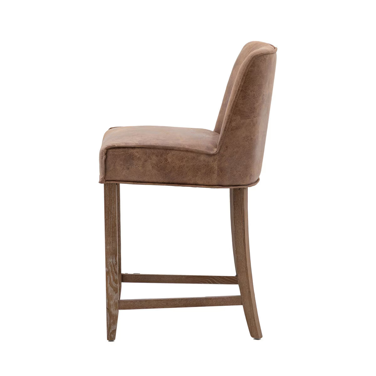 Tarnby Brown Leather Bar Stool, 2 Pack