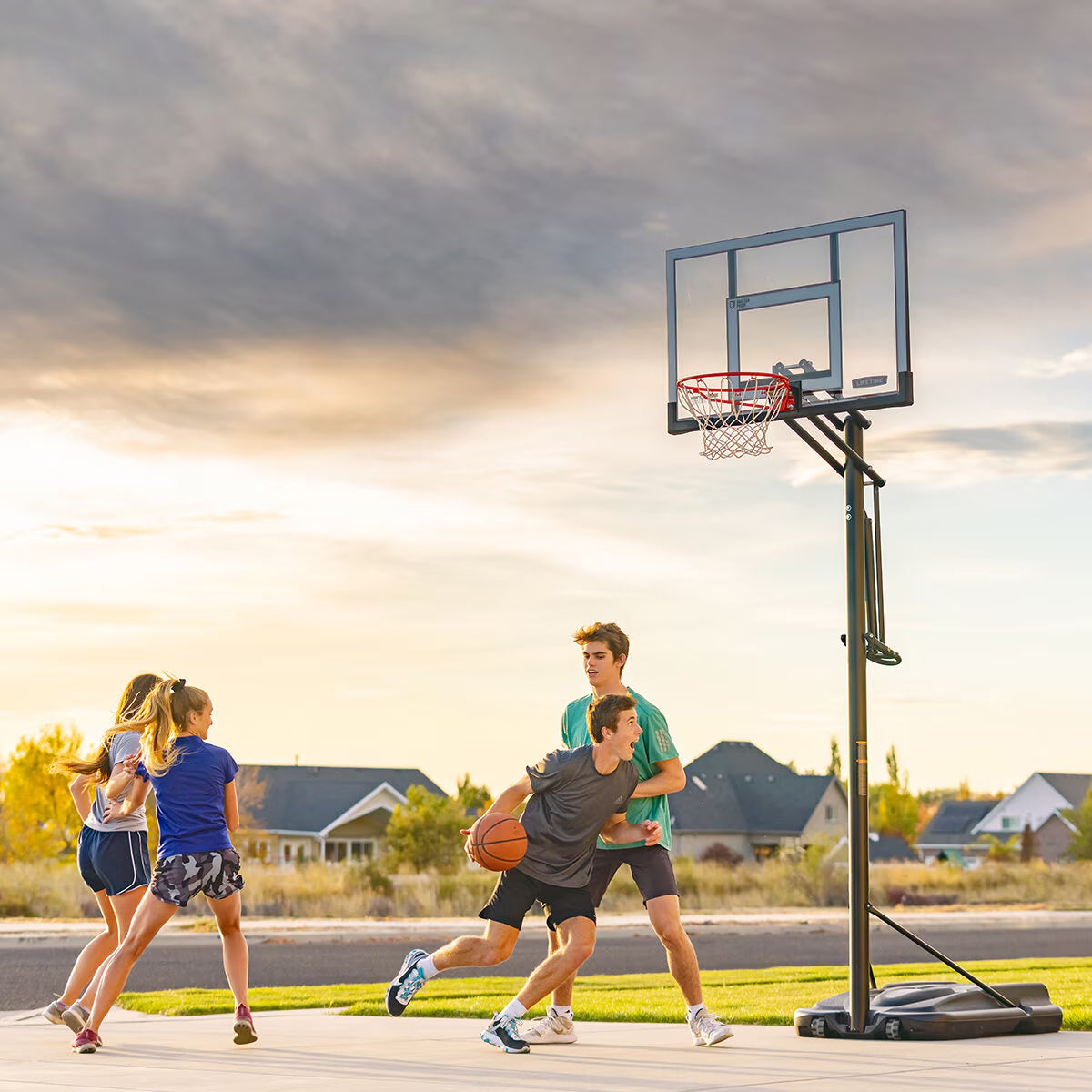 52 Inch (132Cm) Power Lift XI Portable Basketball Hoop System