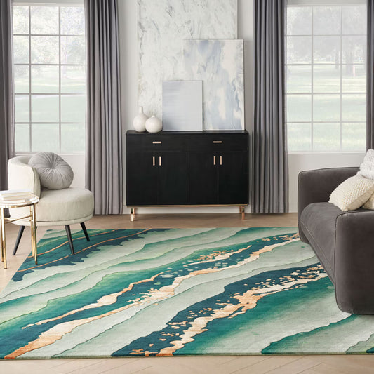 Prismatic Emerald Rug, 168 X 226 Cm