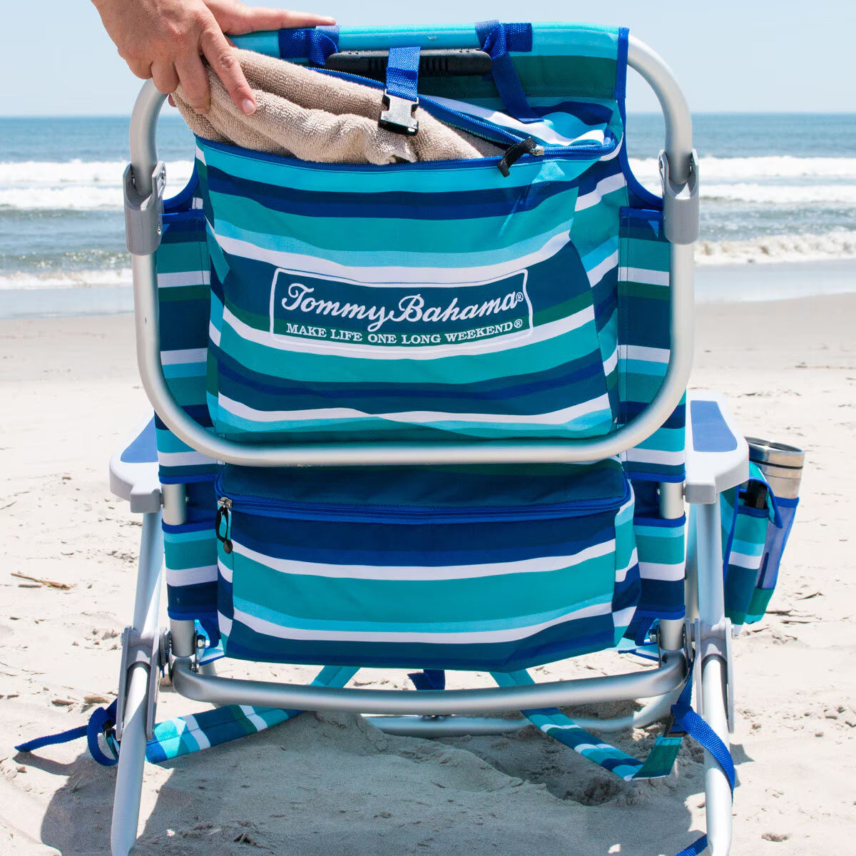 Backpack Beach Chair in Blue