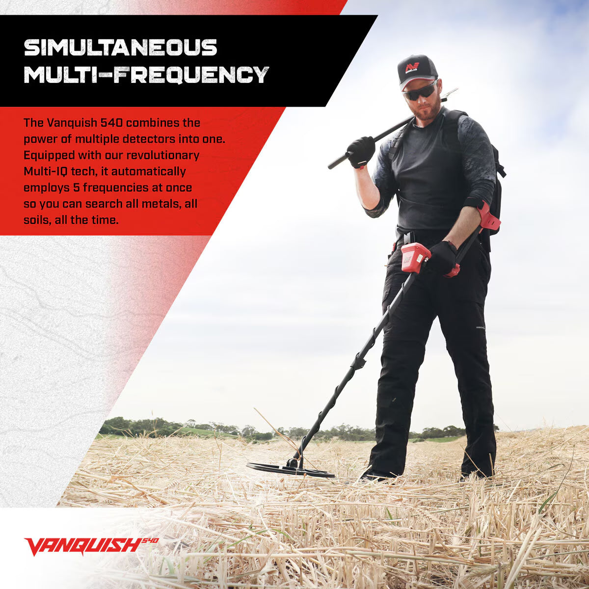 Vanquish 540 Metal Detector Bundle - Includes Pro-Find 40 Pinpointer