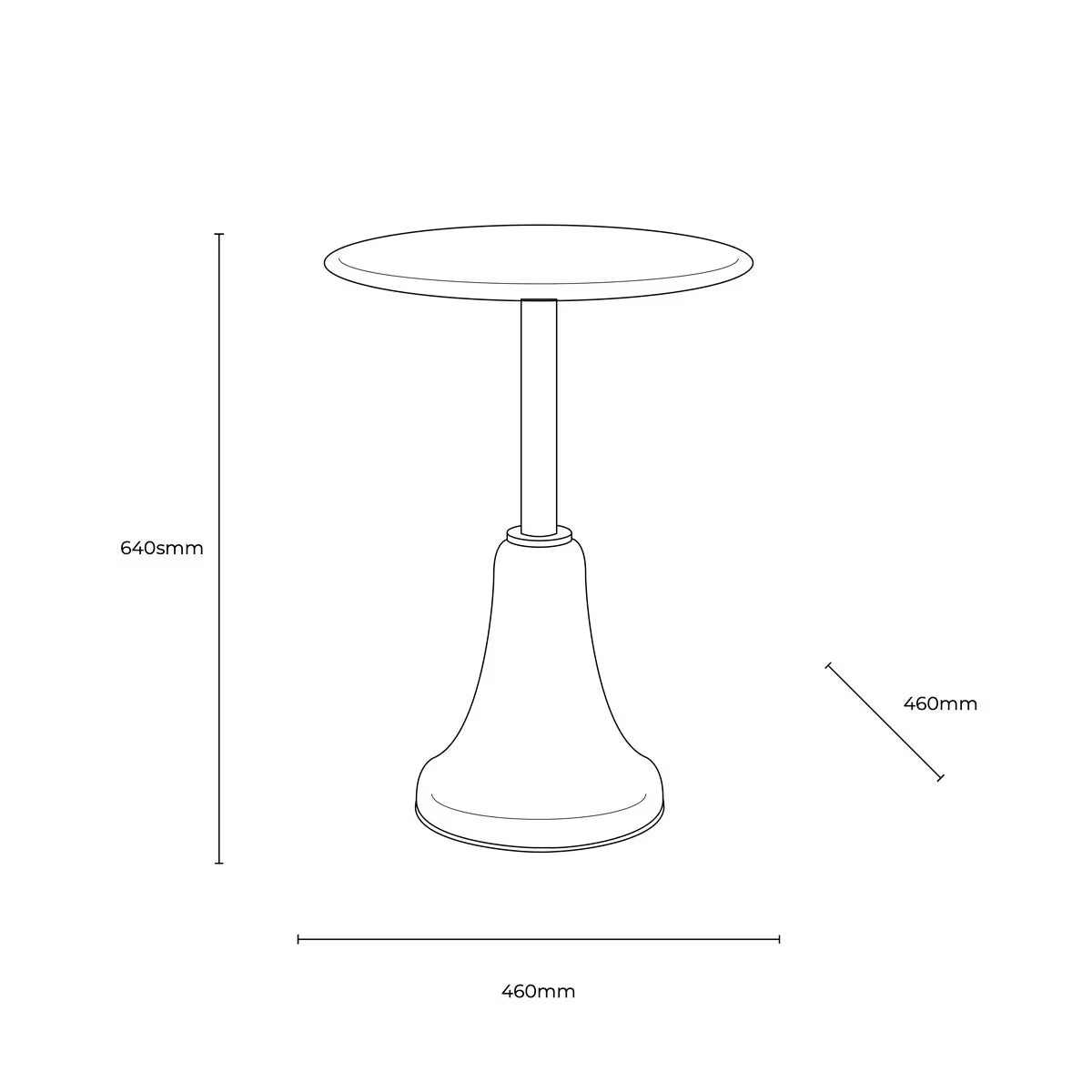 Bilbao Green Side Table