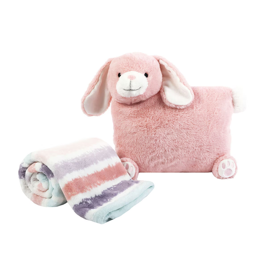 2 Piece Bunny Blanket & Plush Set